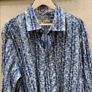 Robert graham blue optic men shirt